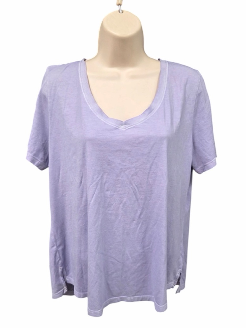 NWT PERUVIAN CONNECTION Pima Cotton V Neck Tee Shirt Women’s Large 8397